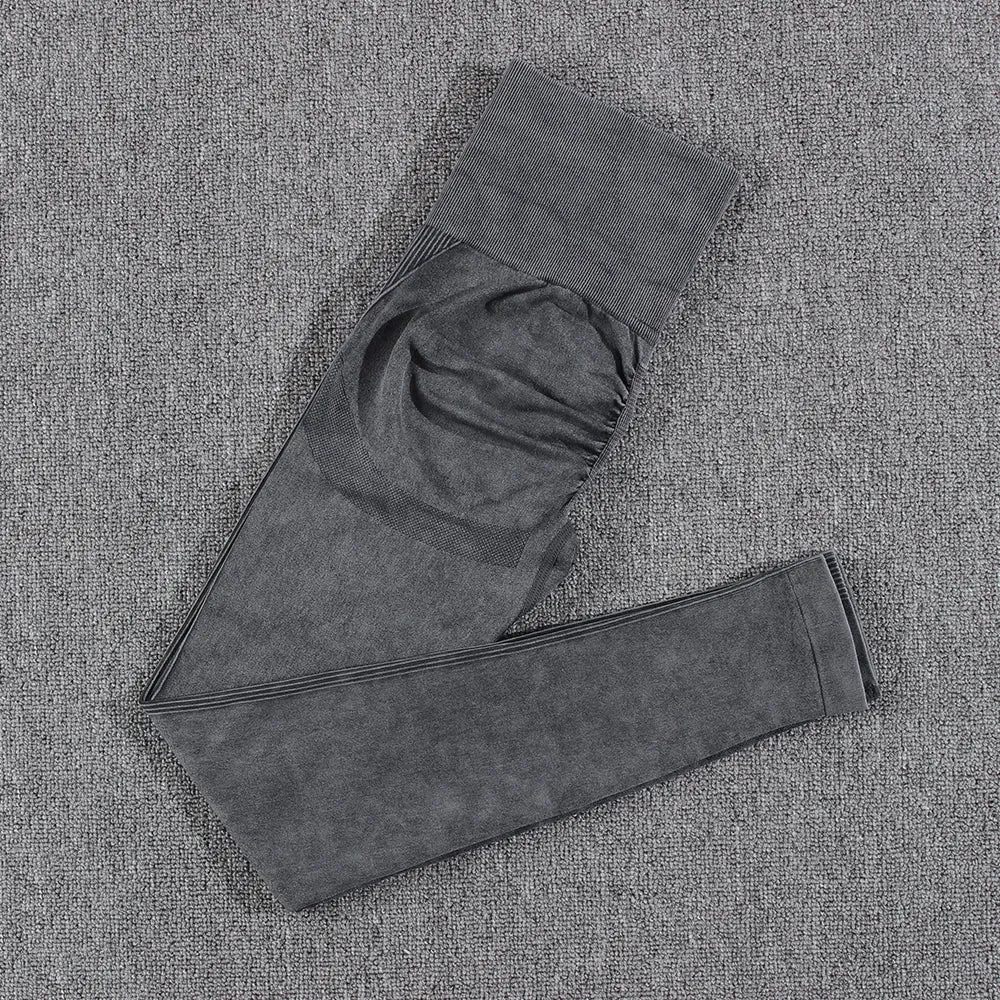 2 piece Gym Workout Yoga seamless high waist Set