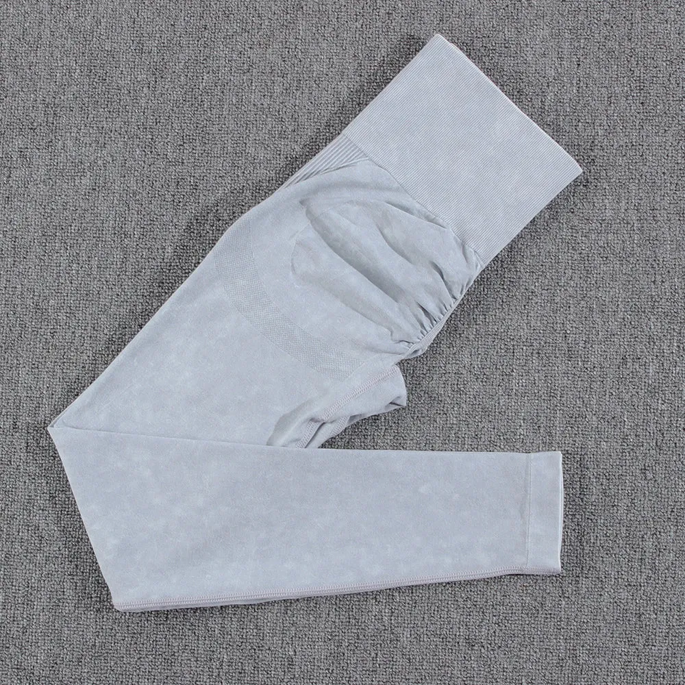 2 piece Gym Workout Yoga seamless high waist Set