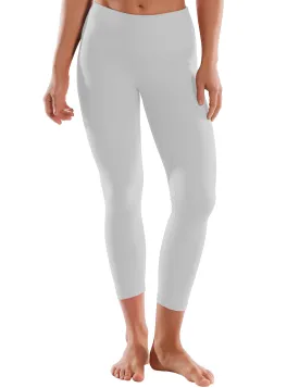 22" High Waist Crop Tight Capris lightgray_Jogging