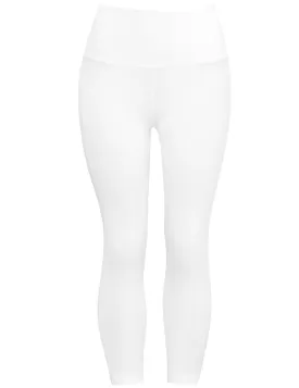 22" High Waist Crop Tight Capris mattewhite_Jogging