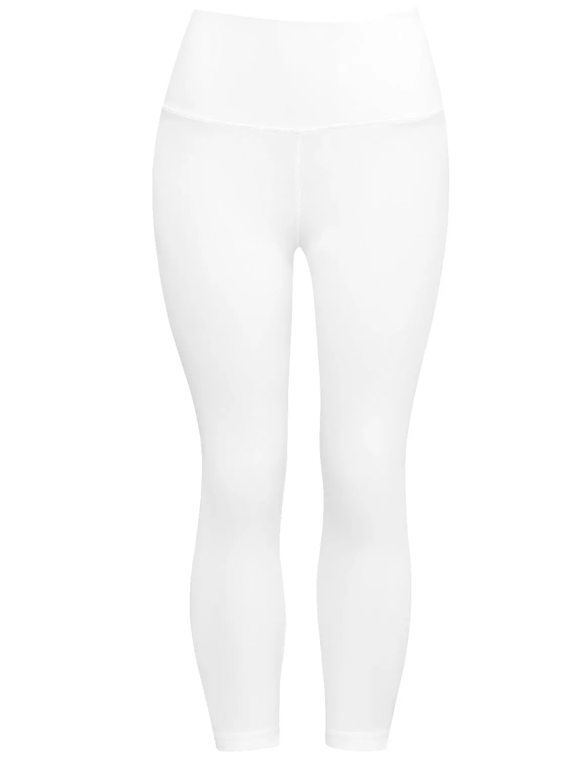 22" High Waist Crop Tight Capris mattewhite_Jogging