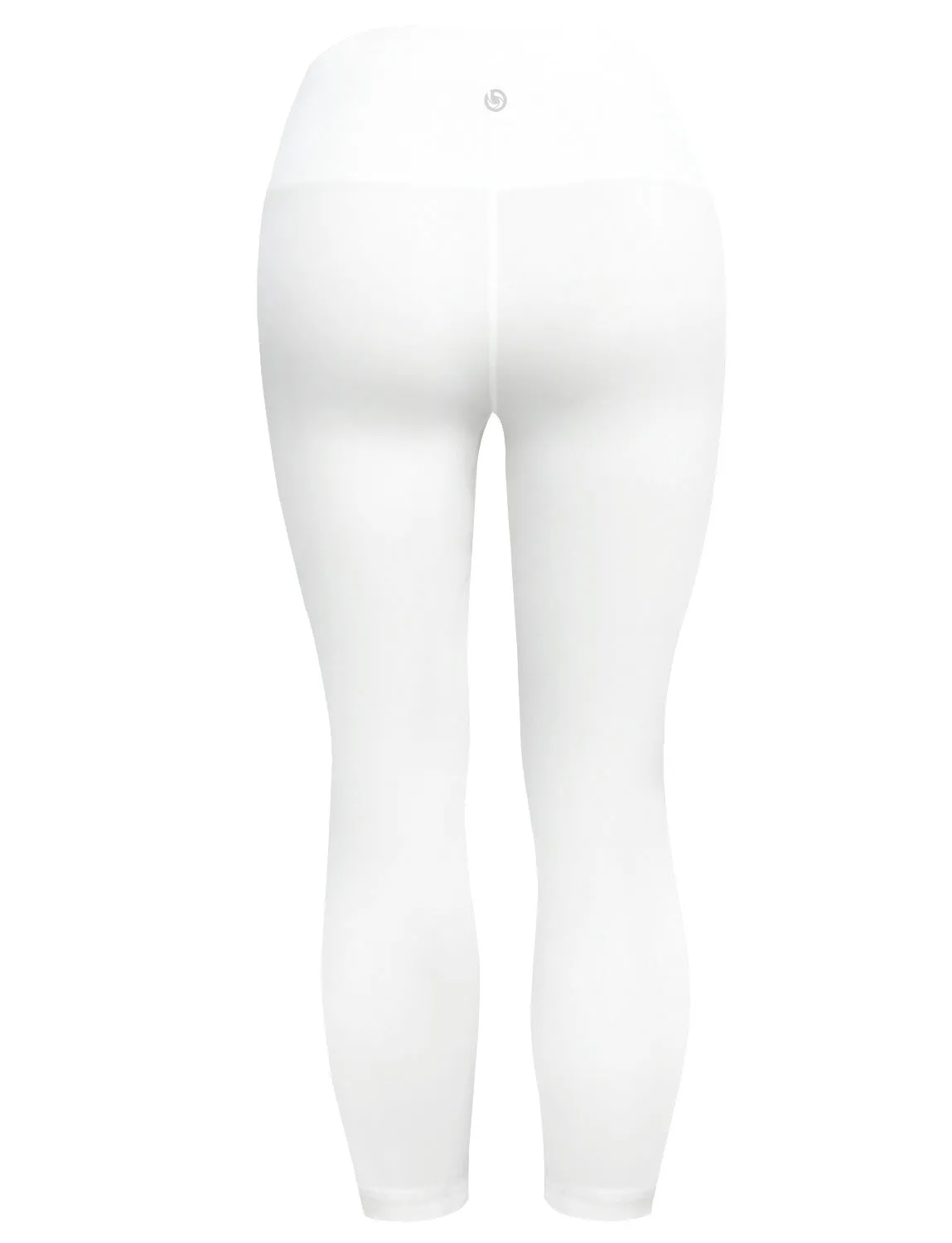 22" High Waist Crop Tight Capris mattewhite_Jogging