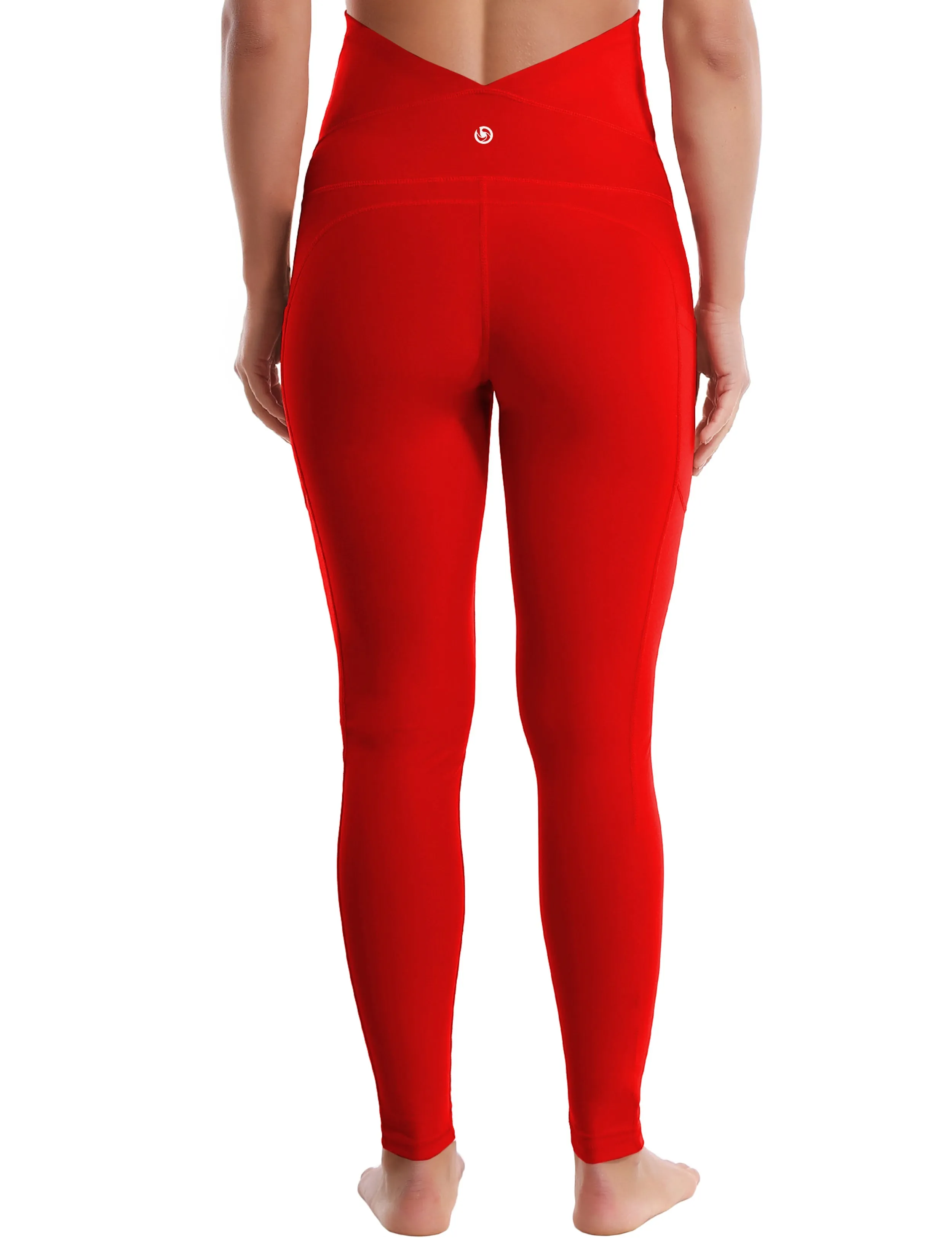 26" Side Pockets Maternity Jogging Pants scarlet_Jogging