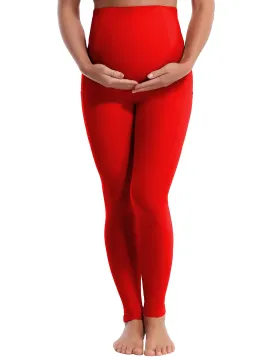 26" Side Pockets Maternity Jogging Pants scarlet_Jogging