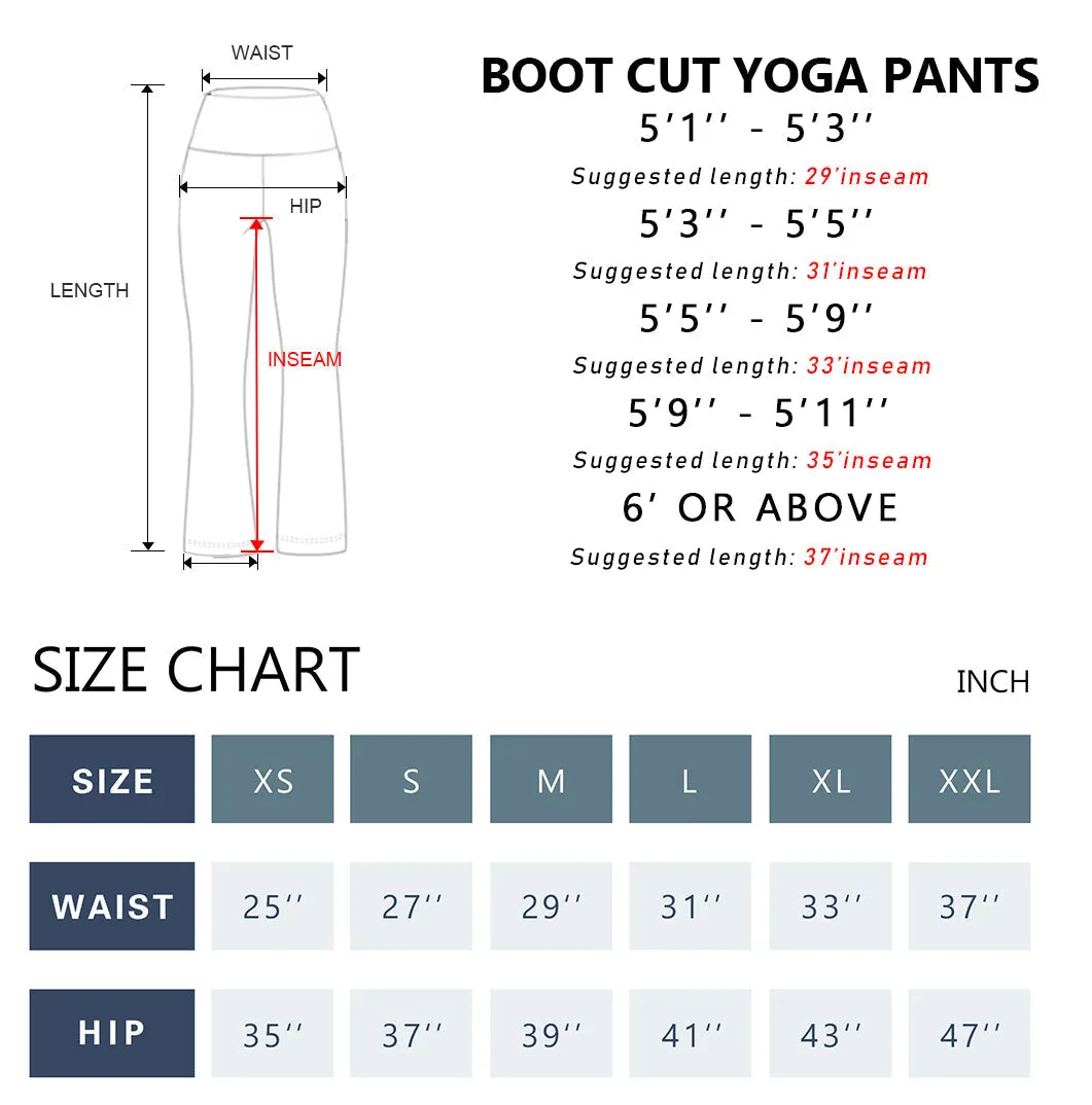 29" 31" 33" 35" 37"  Back Pockets Bootcut Leggings olivegray_Jogging