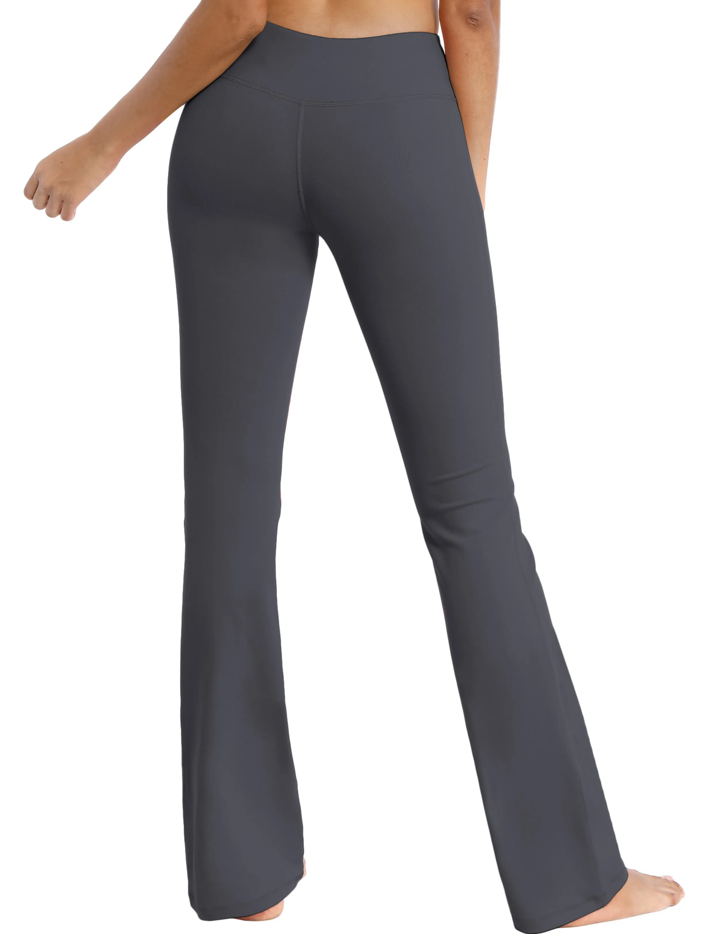 29" 31" 33" 35" Cotton Nylon Bootcut Leggings shadowcharcoal_Jogging