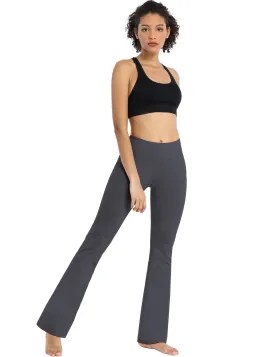 29" 31" 33" 35" Cotton Nylon Bootcut Leggings shadowcharcoal_Jogging