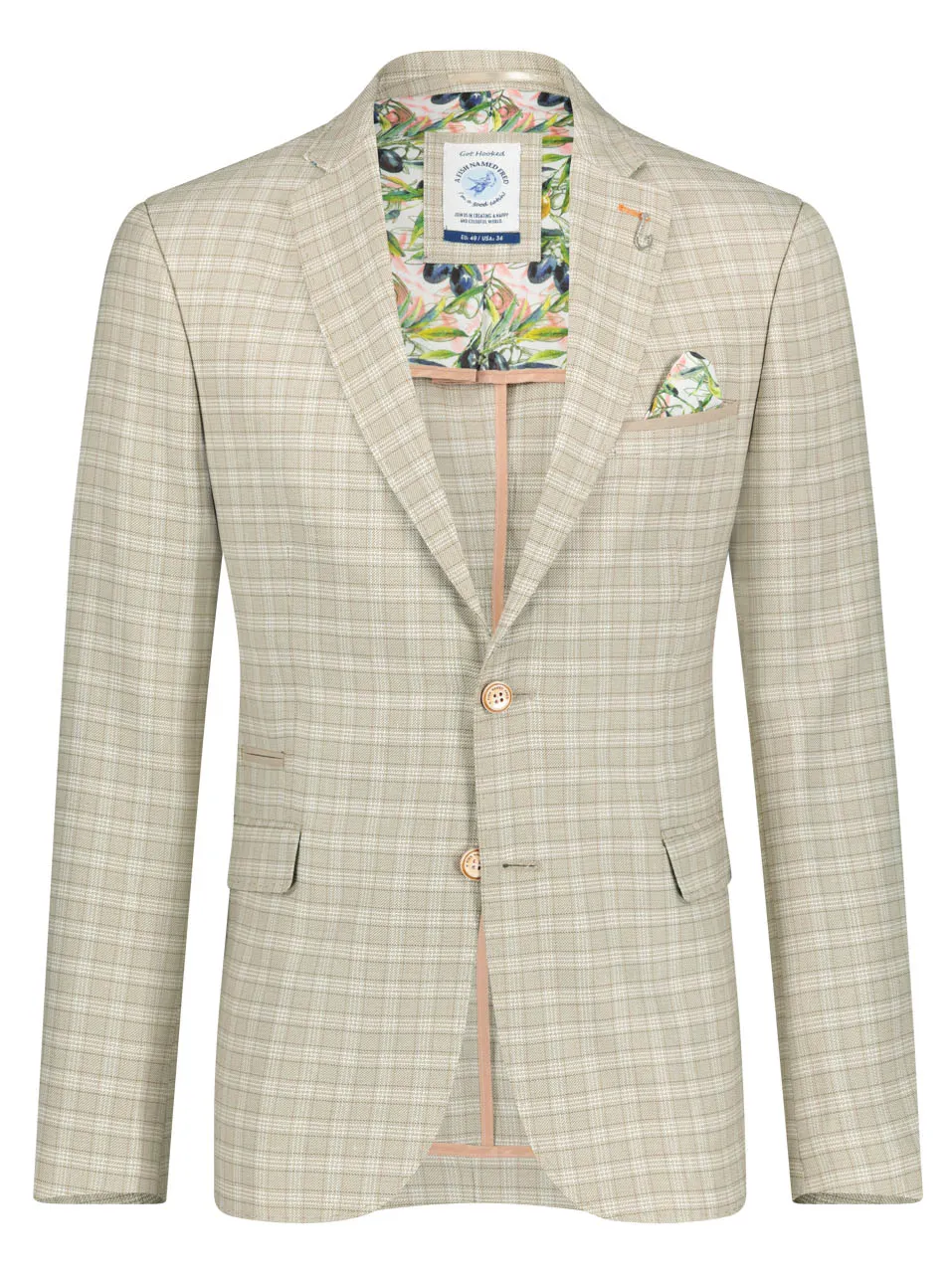 A Fish Named Fred - Sand Linen Look Check