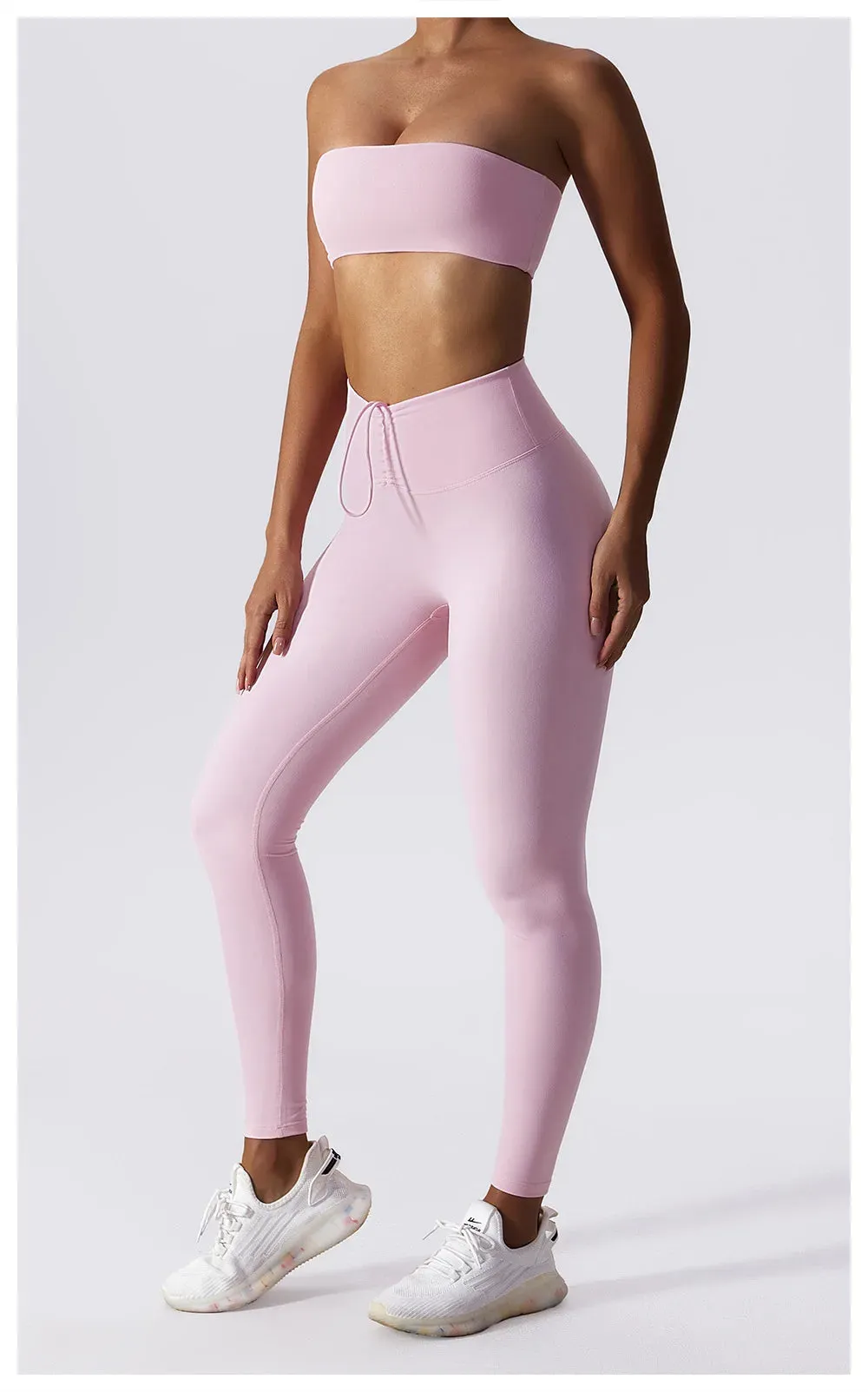 A&A ProSculpt Bandeau Bra & Ruched Tie Leggings Set