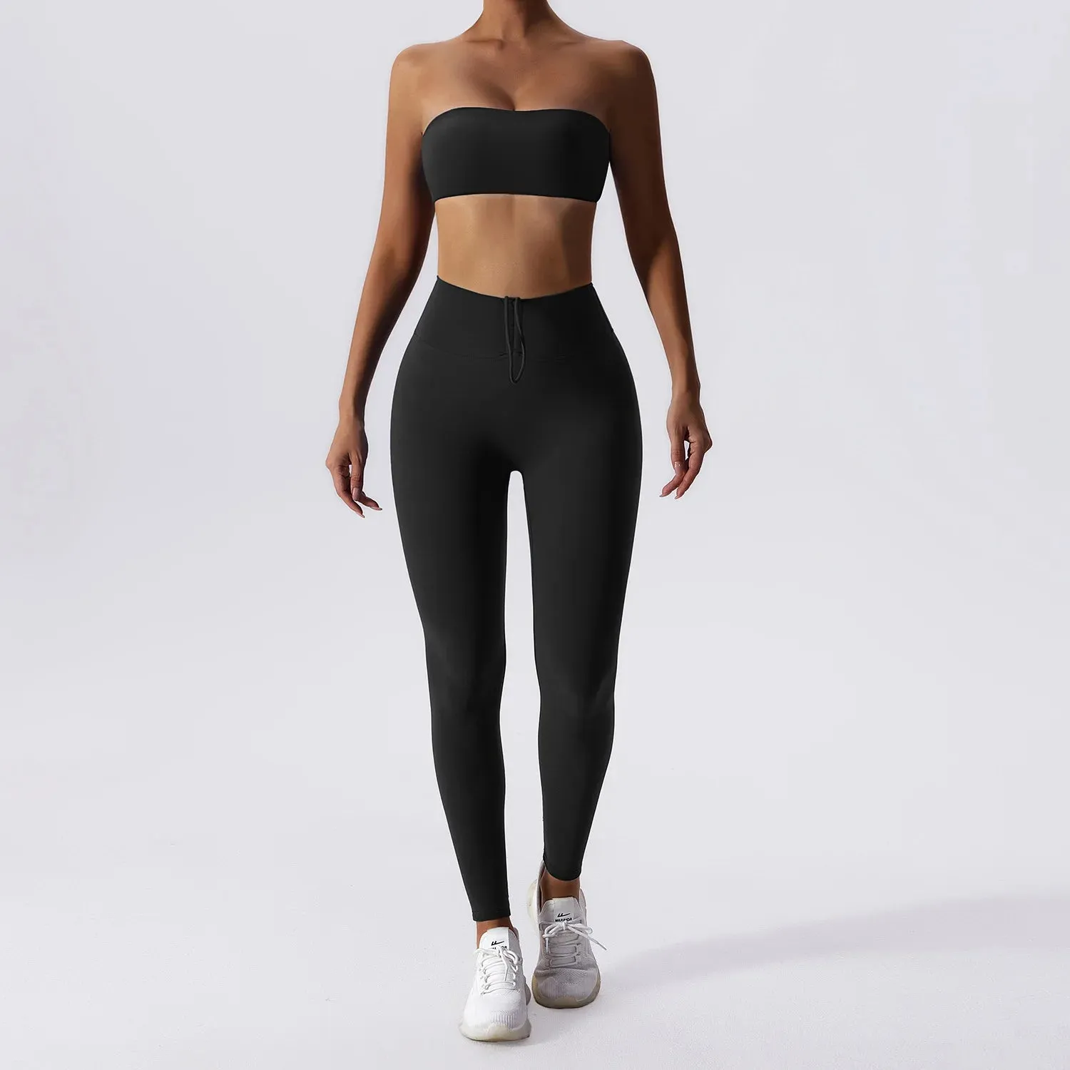 A&A ProSculpt Bandeau Bra & Ruched Tie Leggings Set
