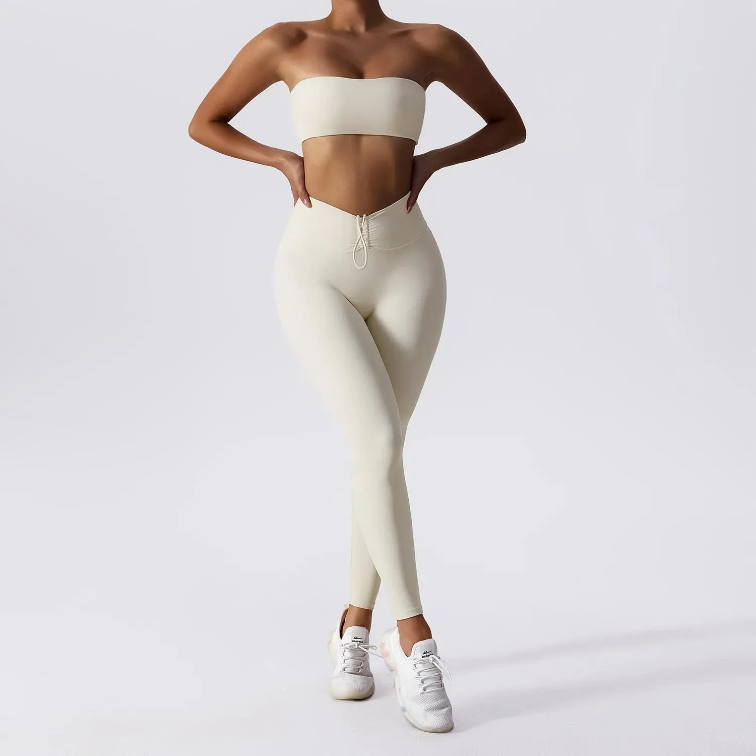A&A ProSculpt Bandeau Bra & Ruched Tie Leggings Set