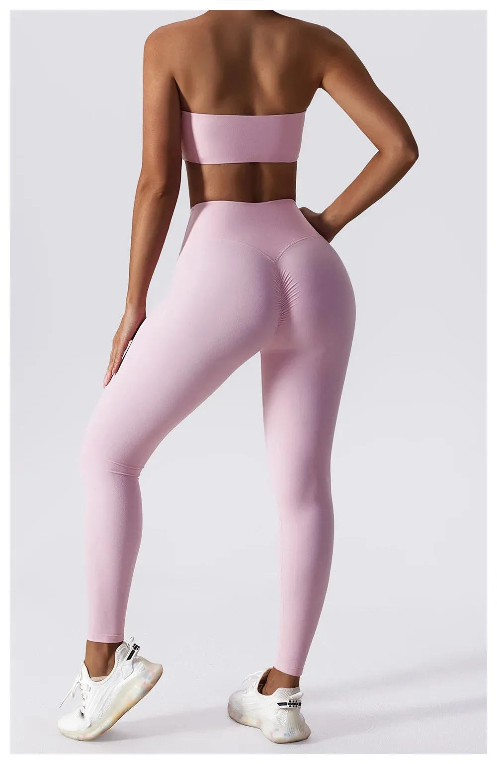 A&A ProSculpt Bandeau Bra & Ruched Tie Leggings Set
