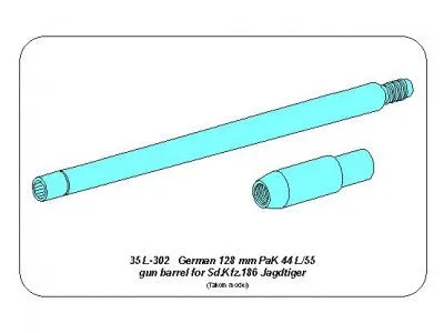 Aber 1/35 German 128mm PaK 44 L/55 Gun Barrel For Sd.Kfz.186 Jagdtiger  35 L-302