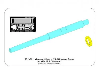 Aber 1/35 German 15 cm L/29,5 Howitzer Barrel for sFH 18 & Hummel 35 L-66