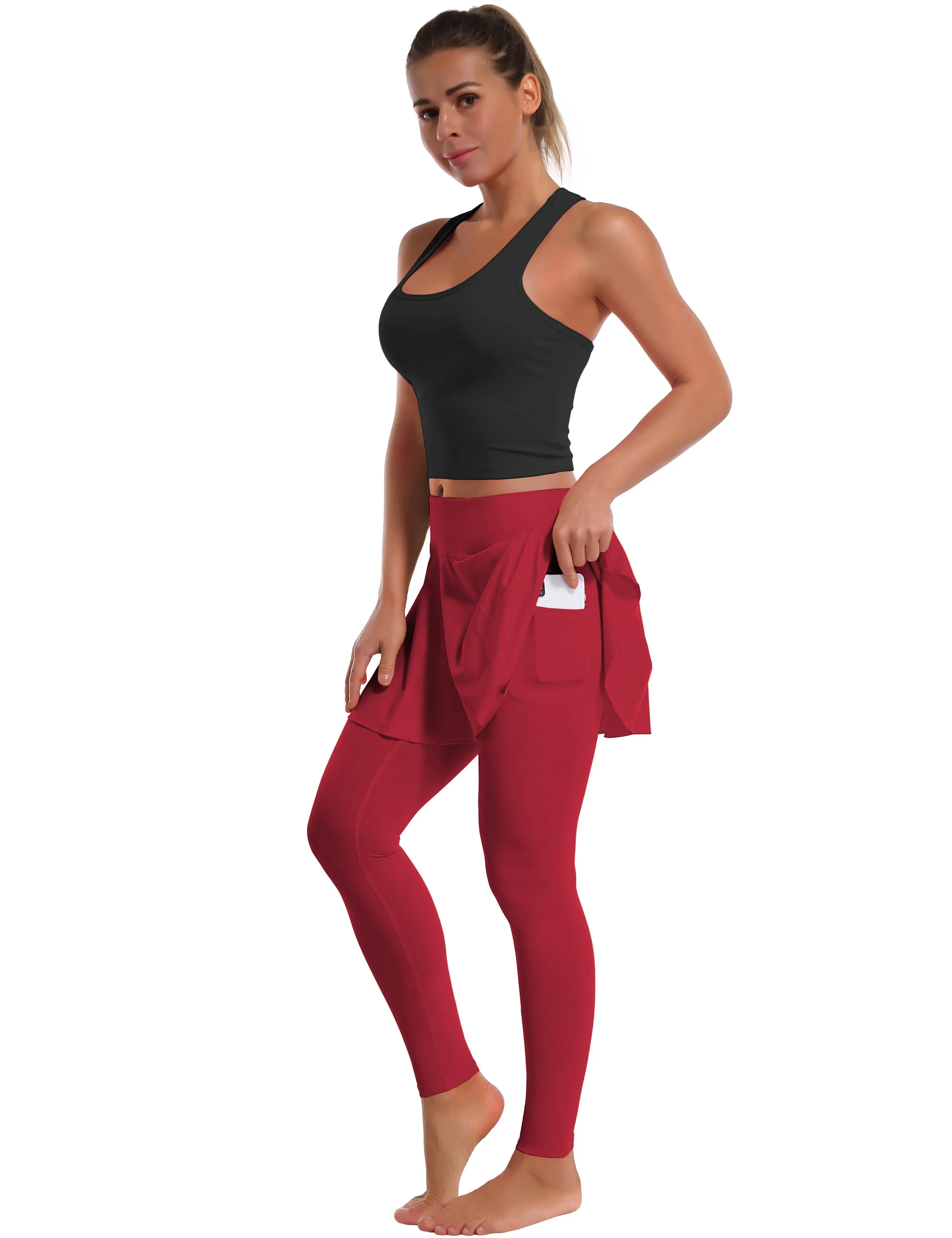 Athletic Tennis Golf Skort with Pocket Shorts rosecoral_Jogging