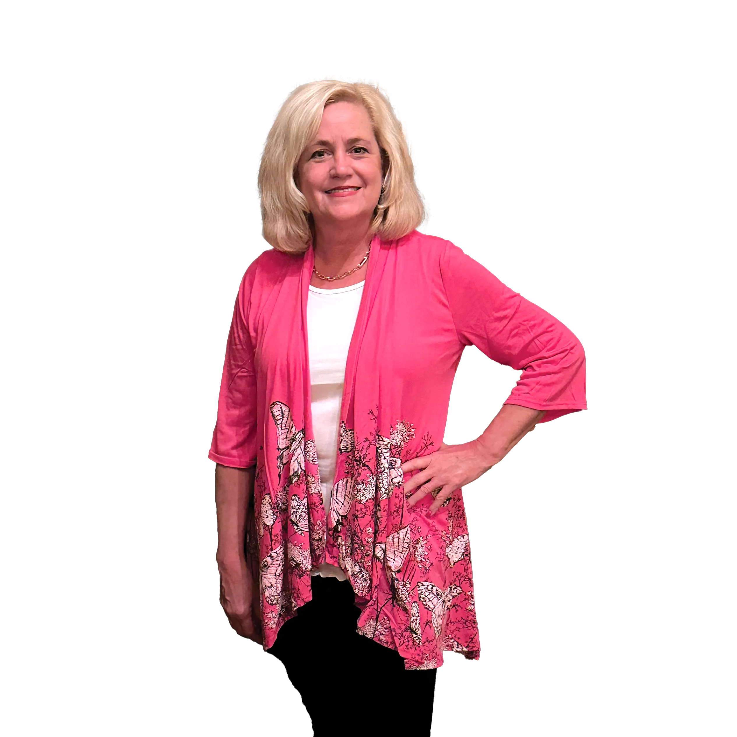 Black and White Butterflies Kimono, by A Walk In The Park®