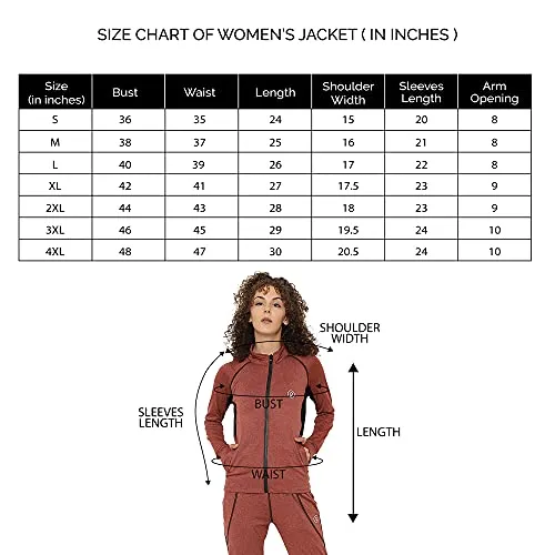 CHKOKKO Women Winter Sports Zipper Stylish Jacket Black S
