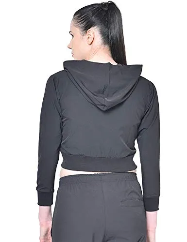 CHKOKKO Women Winter Sports Zipper Stylish Jacket Black S