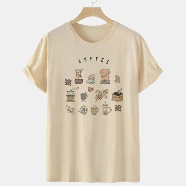 Coffee Print T Shirt
