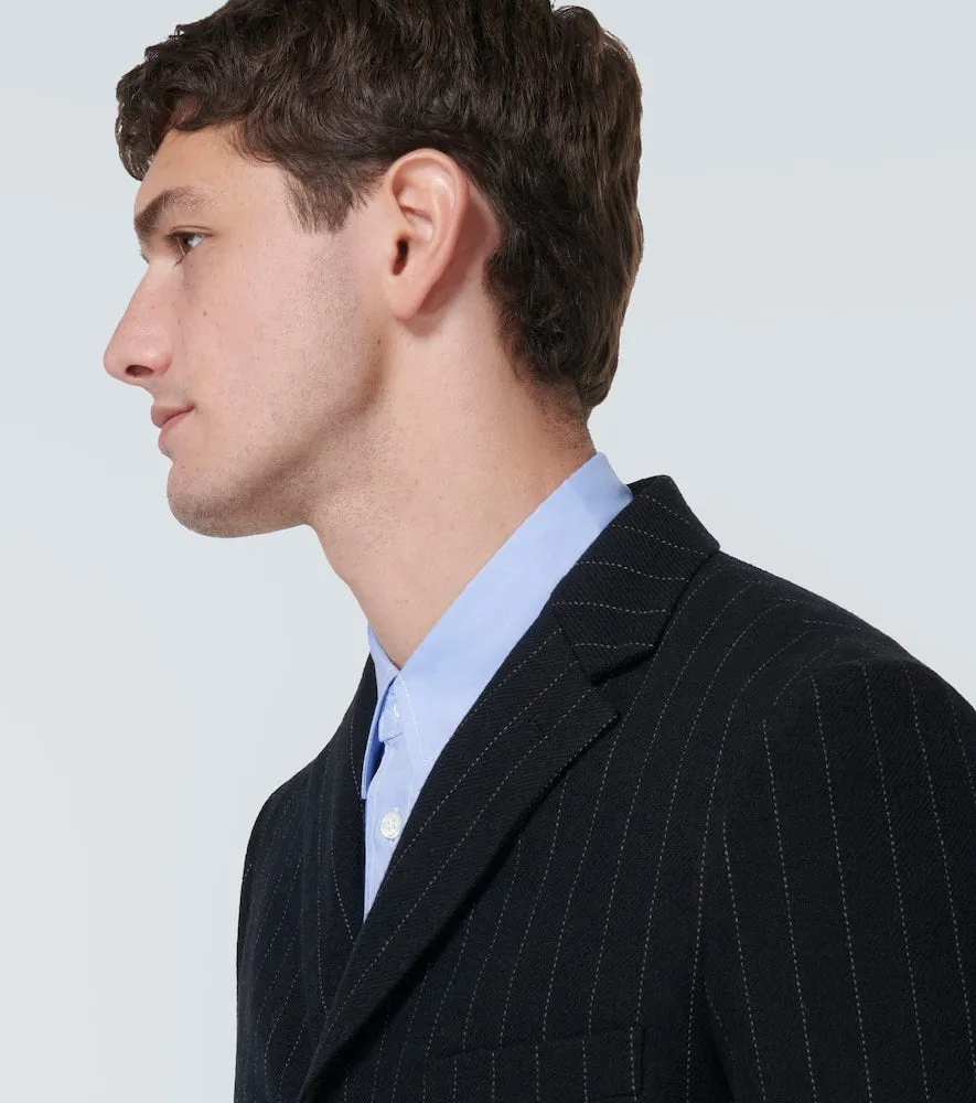 Comme des Garcons Homme Deux Chalk striped single-breasted blazer