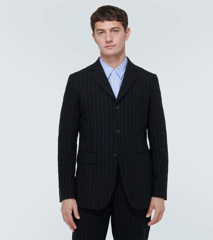 Comme des Garcons Homme Deux Chalk striped single-breasted blazer