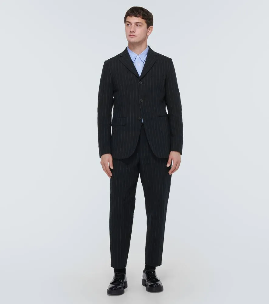 Comme des Garcons Homme Deux Chalk striped single-breasted blazer