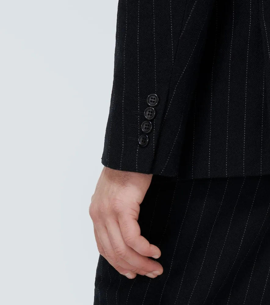 Comme des Garcons Homme Deux Chalk striped single-breasted blazer