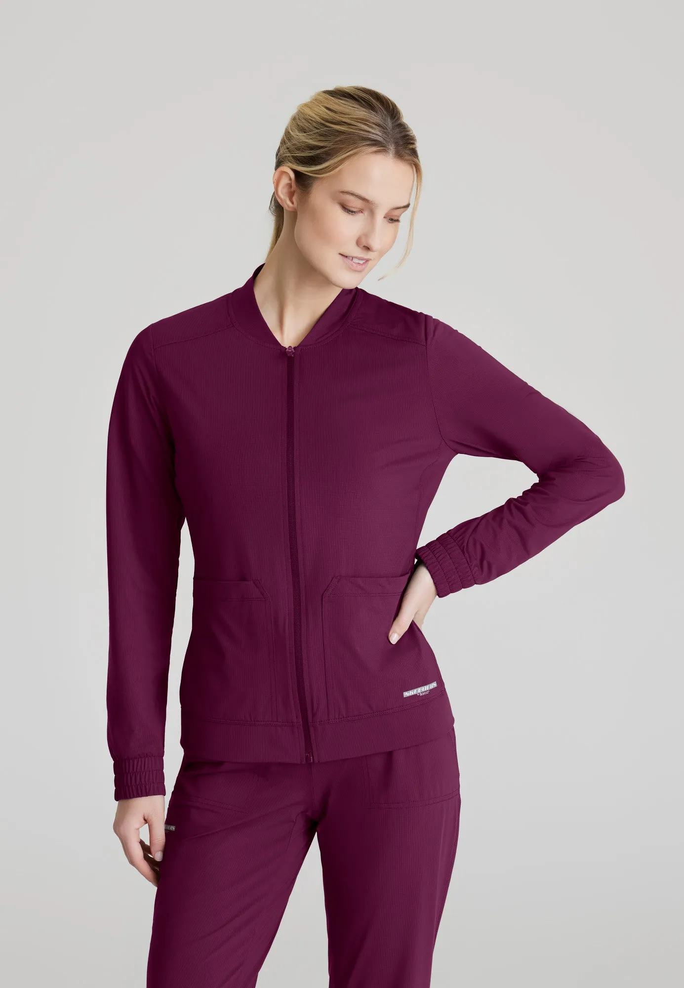 Contour Knit Warm-Up - Wine