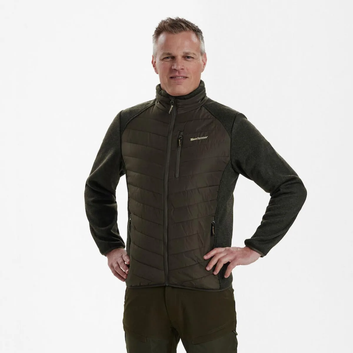 Deerhunter Moor Padded Jacket w. Knit Timber