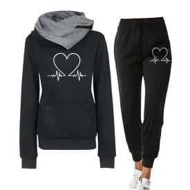 Ensemble de jogging avec pantalon pour femmes - HEARTBEAT Confort et style pour les moments actifs