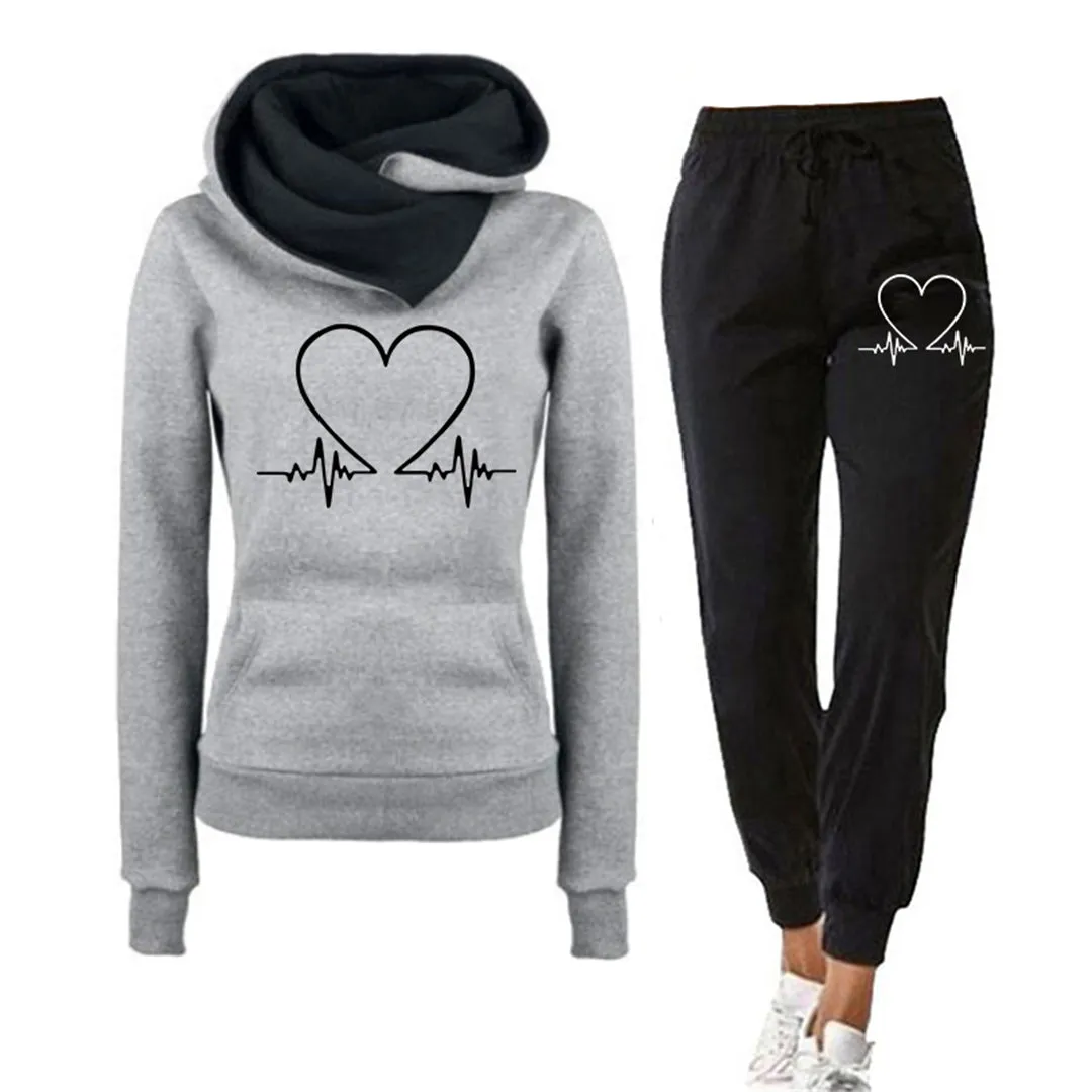 Ensemble de jogging avec pantalon pour femmes - HEARTBEAT Confort et style pour les moments actifs