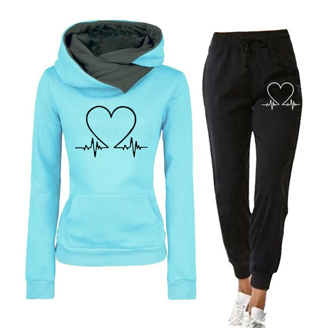 Ensemble de jogging avec pantalon pour femmes - HEARTBEAT Confort et style pour les moments actifs
