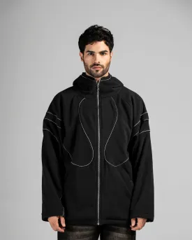 Fleece Jacket Negra Shapes
