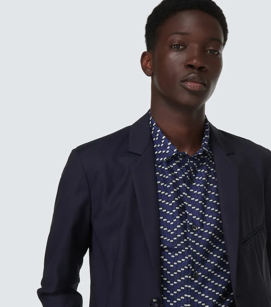 Giorgio Armani Single-breasted virgin wool blazer