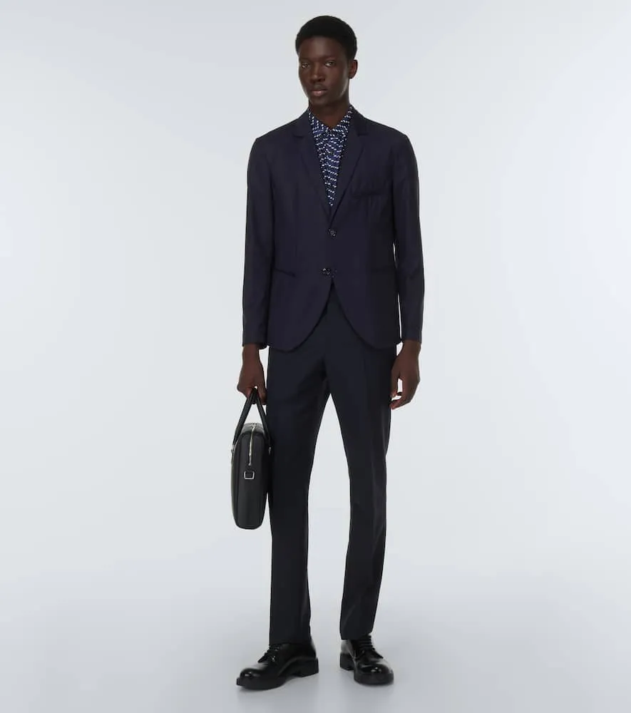 Giorgio Armani Single-breasted virgin wool blazer