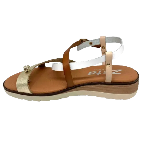 Grab  -  White/tan/gold combo