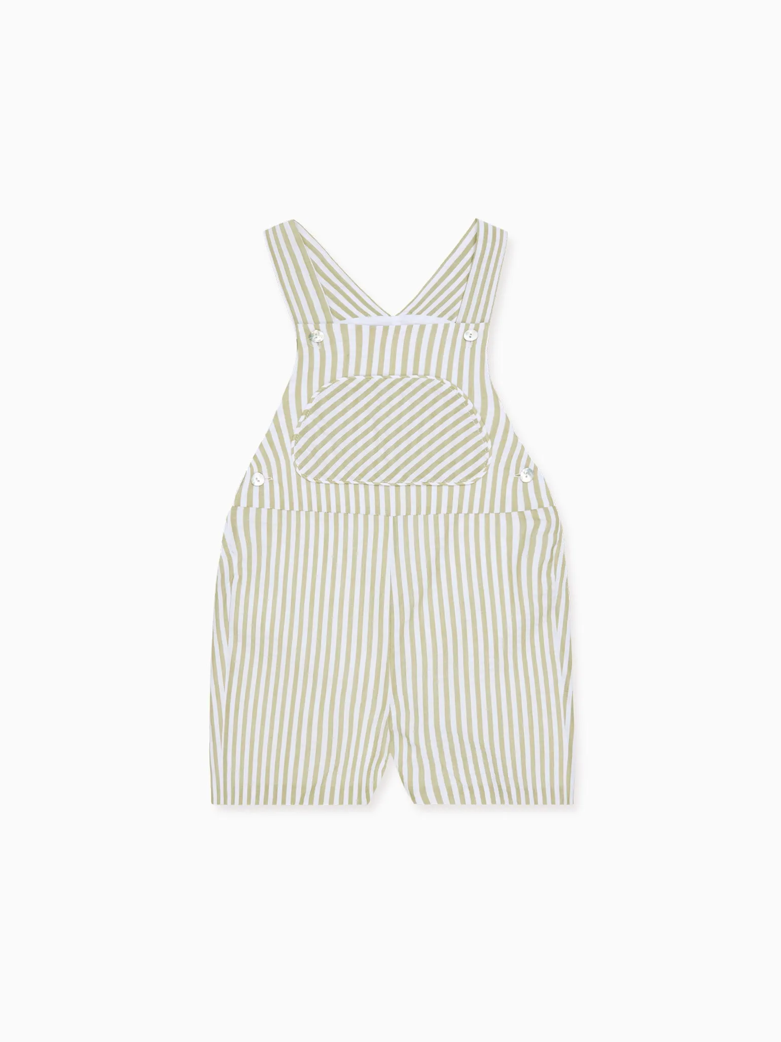 Green Stripe Ringo Baby Dungarees