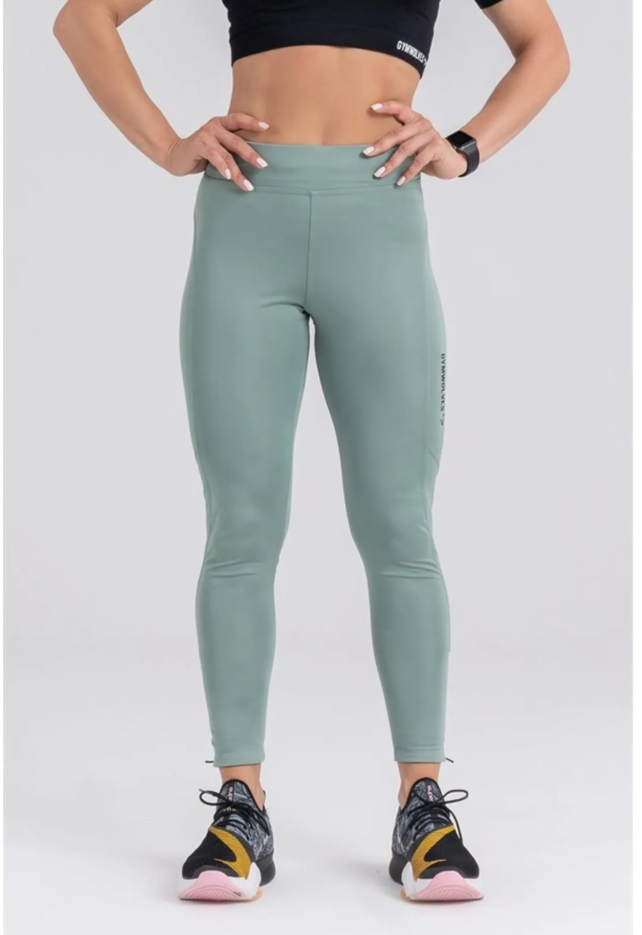 Gymwolves Sports Leggings | Green | Versatile Stretch | Push Up Woman Sports Leggings | Reflex Series