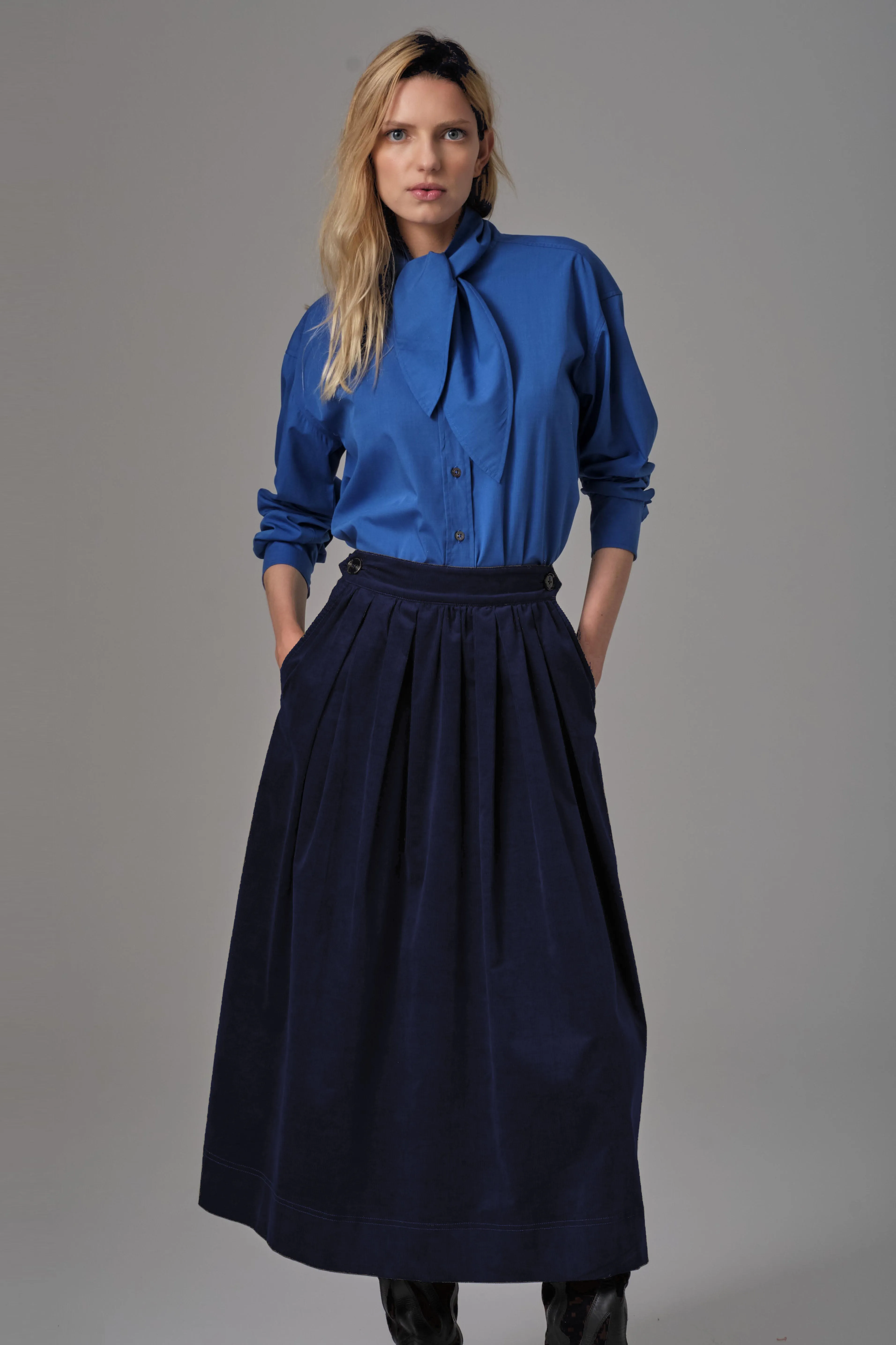 Ink Pinwale Corduroy Skirt