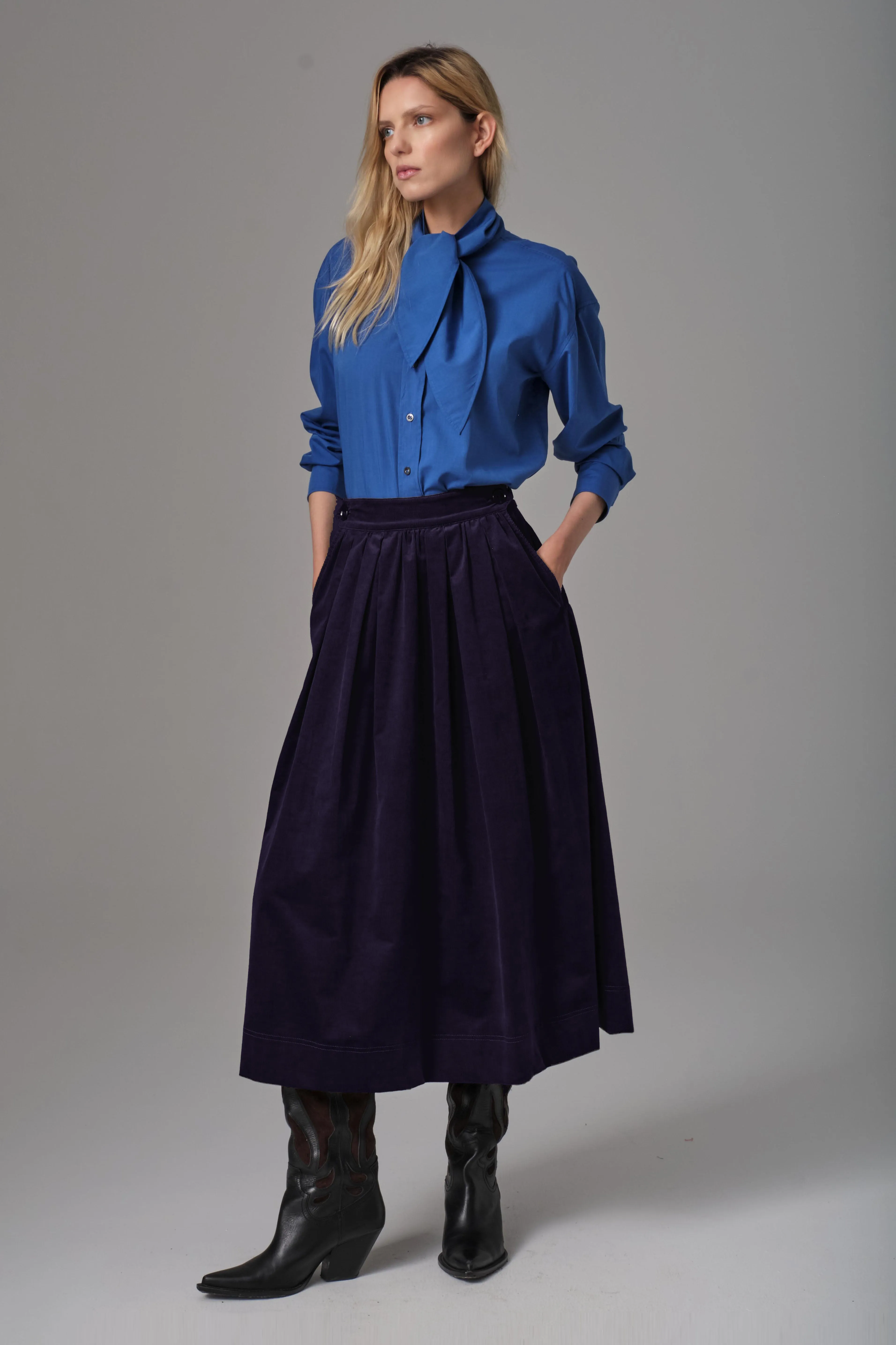 Ink Pinwale Corduroy Skirt