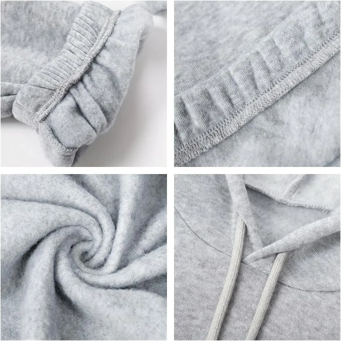 LovelyWholesale Women 2 Piece Outfits Long Sleeve Crop Hoodies and Pants Sweatsuit Set