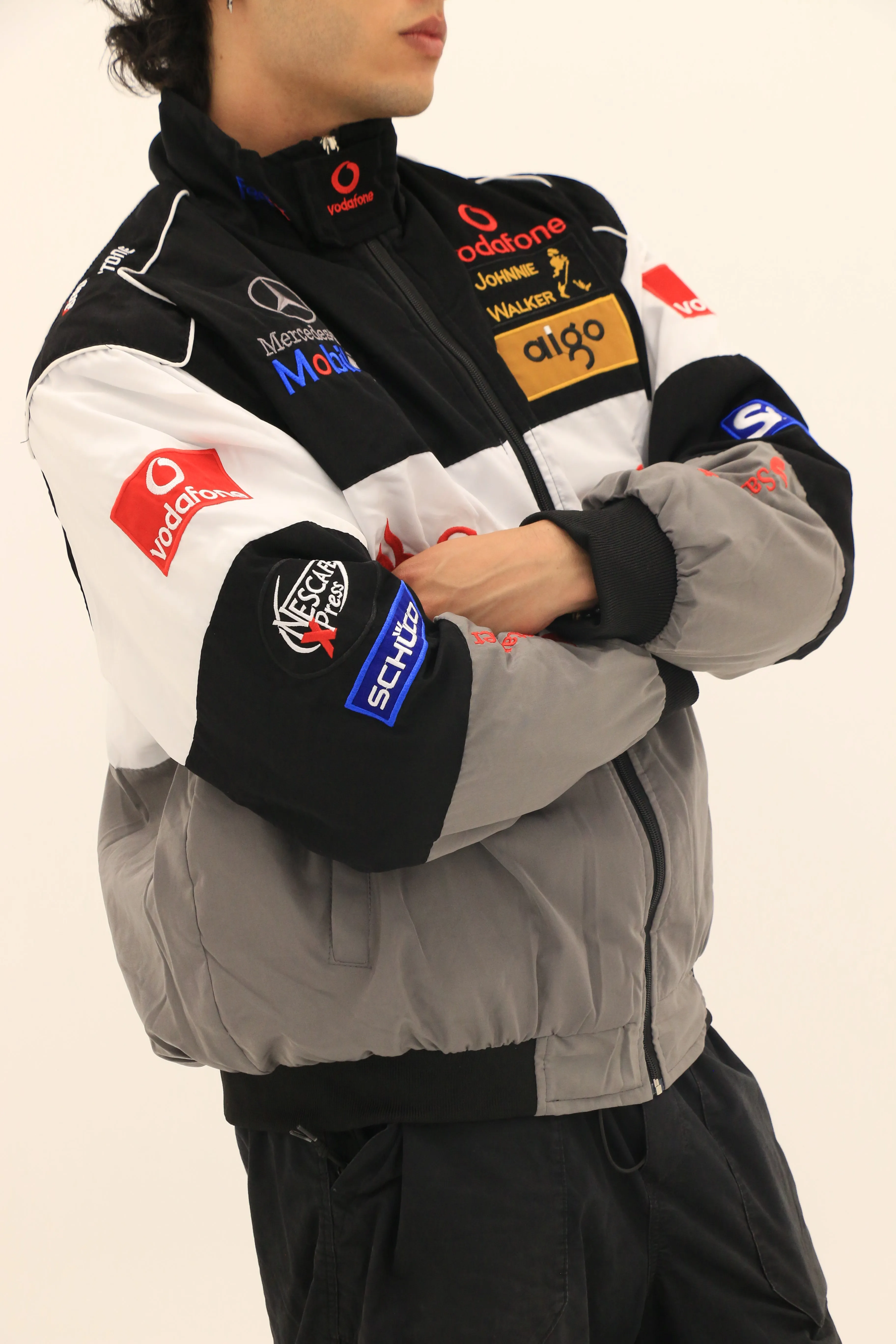 Mclaren/Mercedes - Grey - Vintage Racing Bomber Jacket