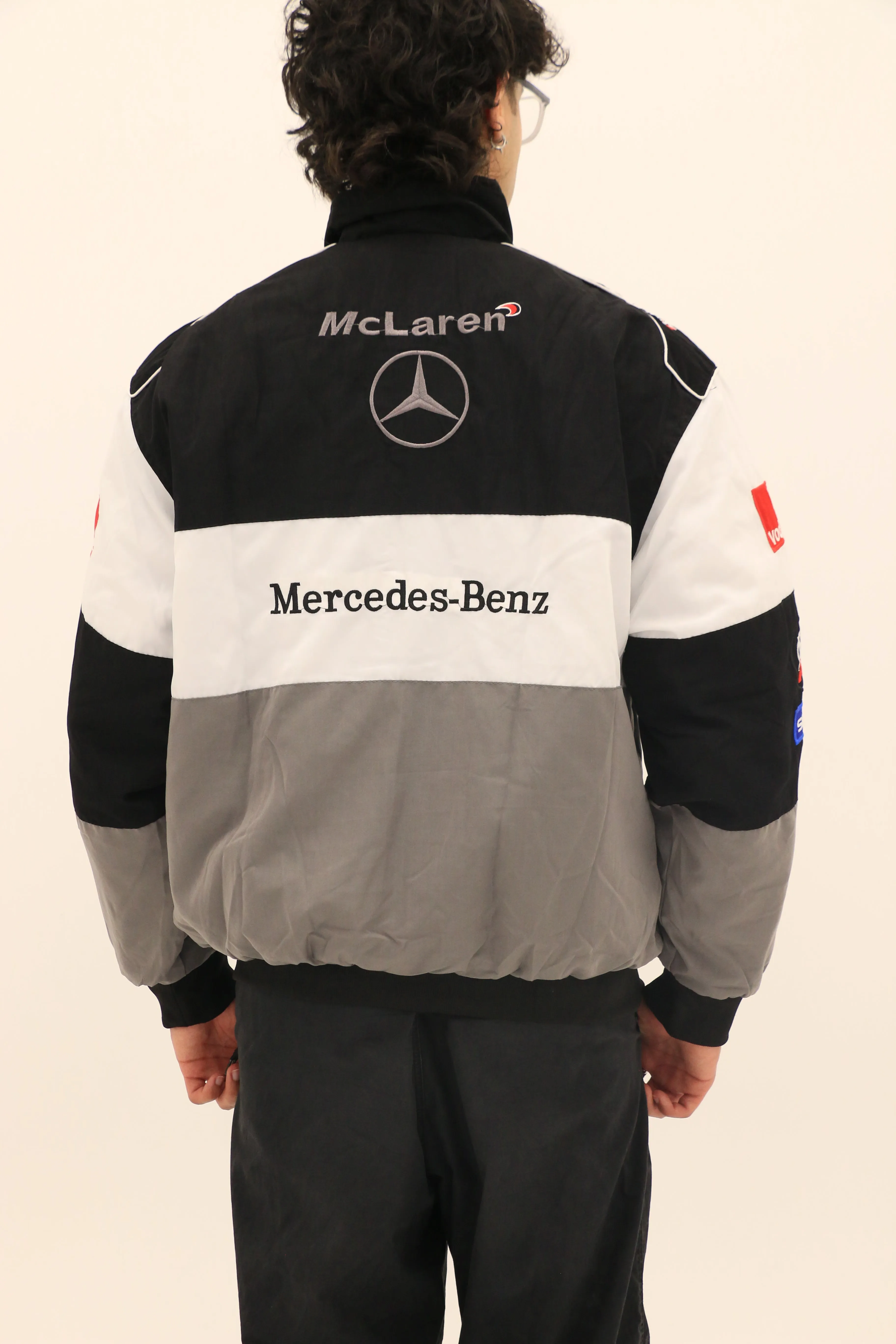 Mclaren/Mercedes - Grey - Vintage Racing Bomber Jacket