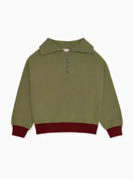Olive Laza Contrast Kids Sweatshirt