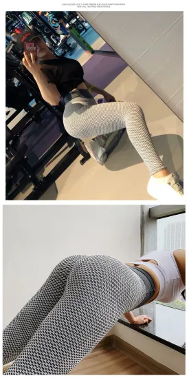 Plaid Leggings Fitness Yoga Pants Women's Seamless High Waist Breathable Gym Leggings