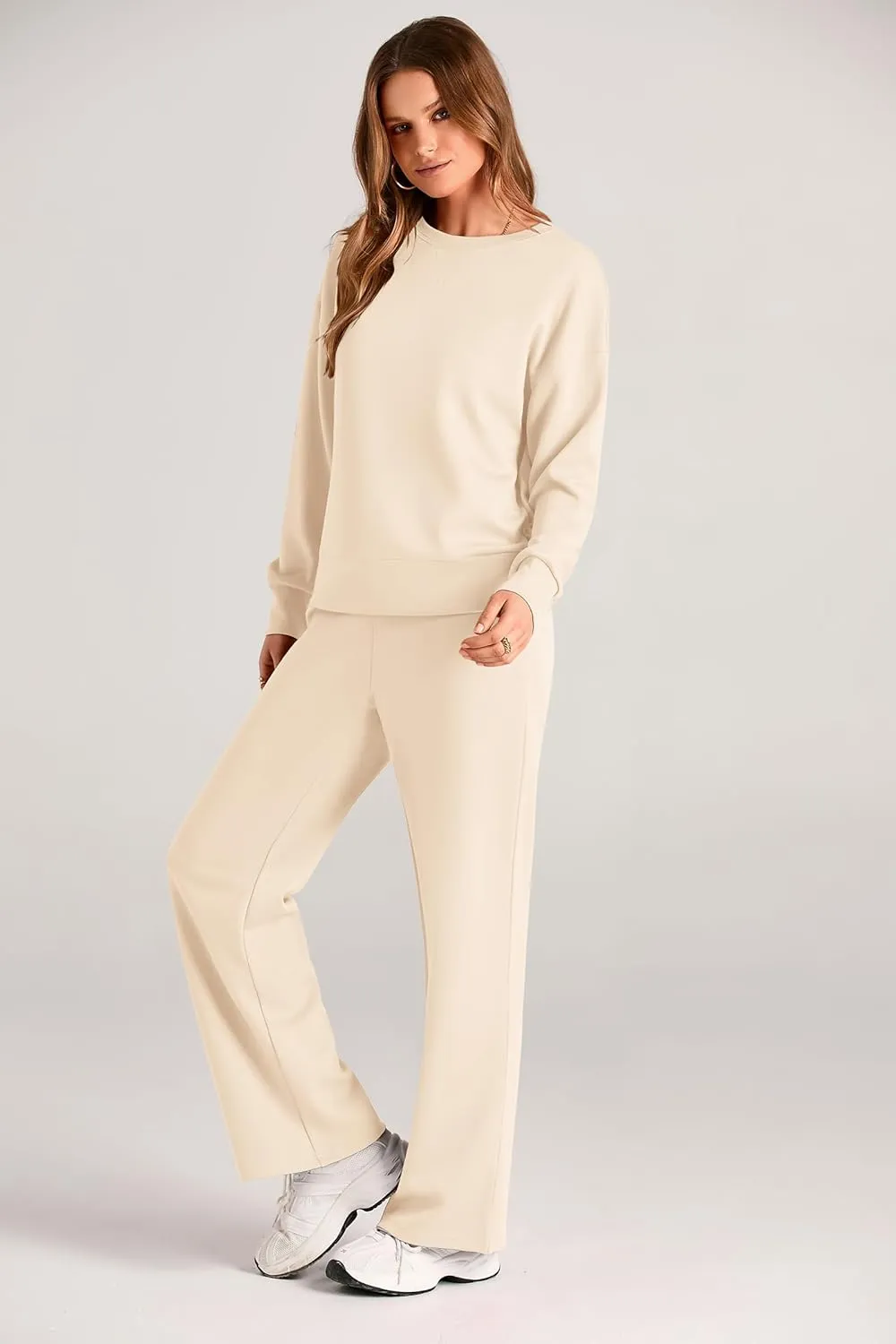 PRETTYGARDEN Women's 2 Piece Outfits 2025 Winter Long Sleeve Pullover Tops And Long Pants Lounge Sets Tracksuit