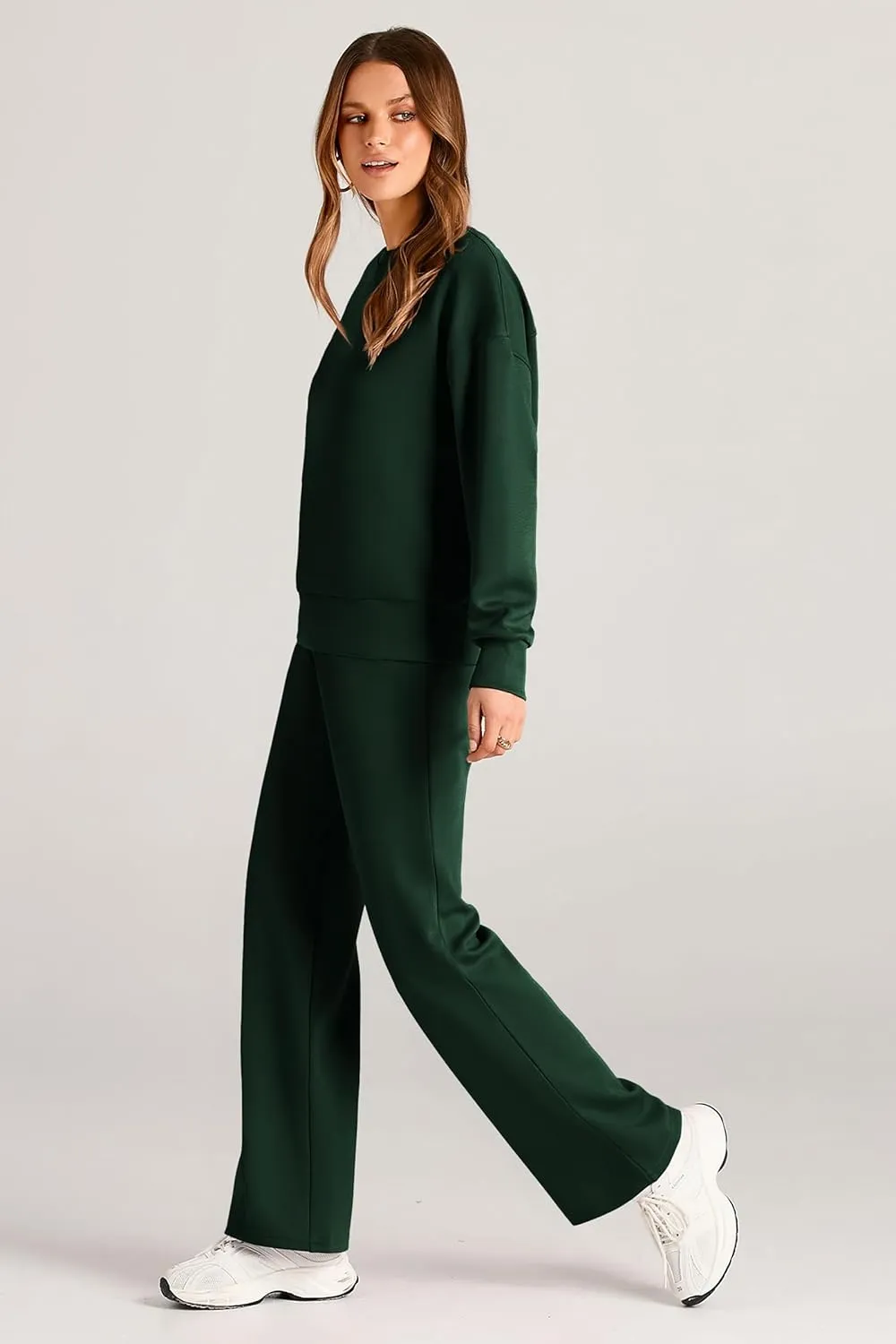 PRETTYGARDEN Women's 2 Piece Outfits 2025 Winter Long Sleeve Pullover Tops And Long Pants Lounge Sets Tracksuit