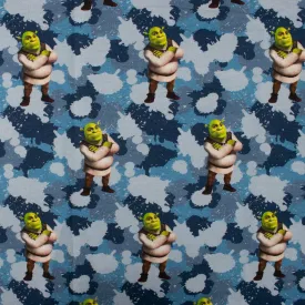 Printed Sweatshirt Fleece - FANTASMIC - Camouflage shrek - Blue