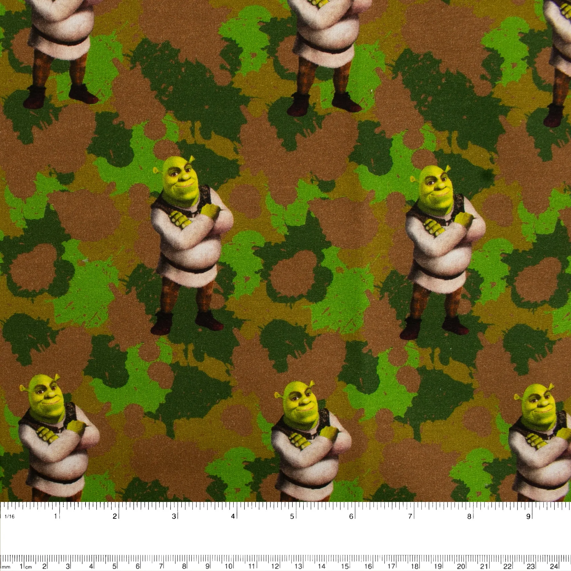 Printed Sweatshirt Fleece - FANTASMIC - Camouflage shrek - Green