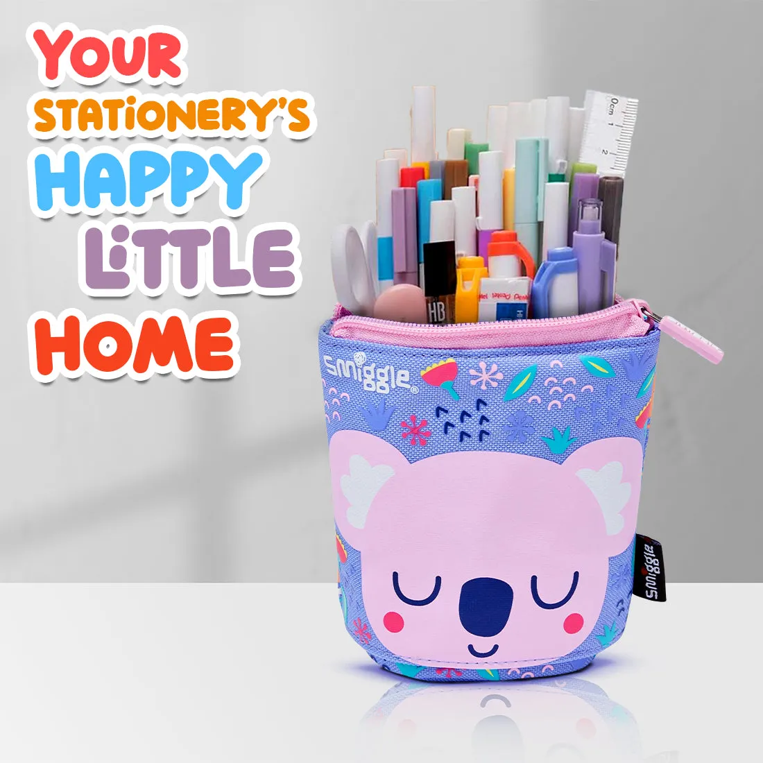 Smiggle Animalia Collection Pencil Pouch Stand Lilac 4Y 